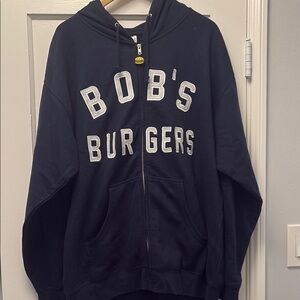 Navy Blue Bob’s Burgers Zip Up Sweater